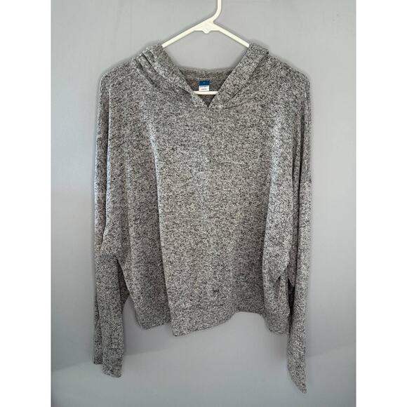 Old Navy Oversized Plush-Knit Pullover Hoodie SET OF 2 Green/Gray Women's Large - Picture 7 of 15